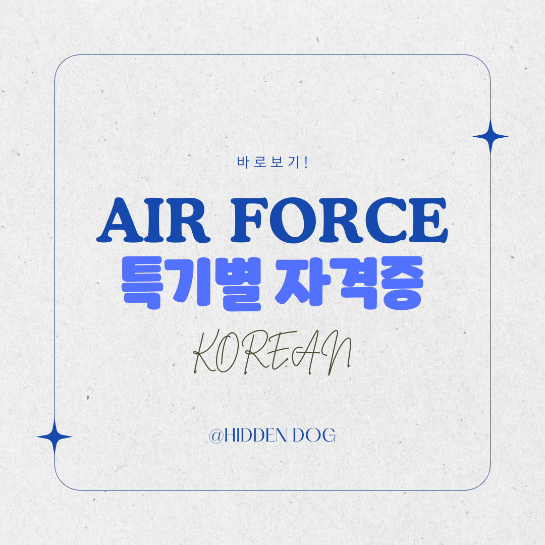 공군 특기별 자격증