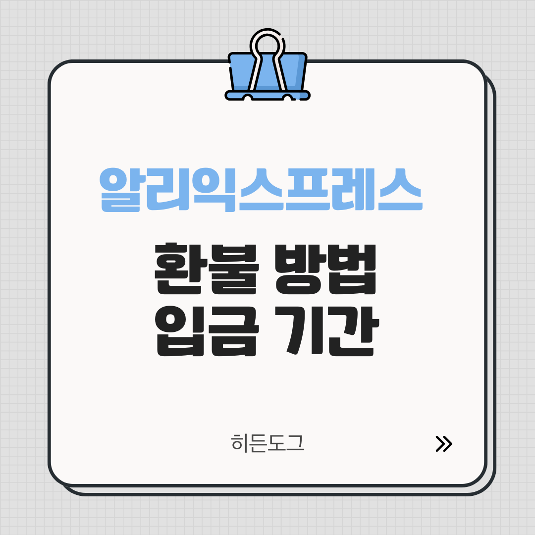 알리익스프레스 환불 방법