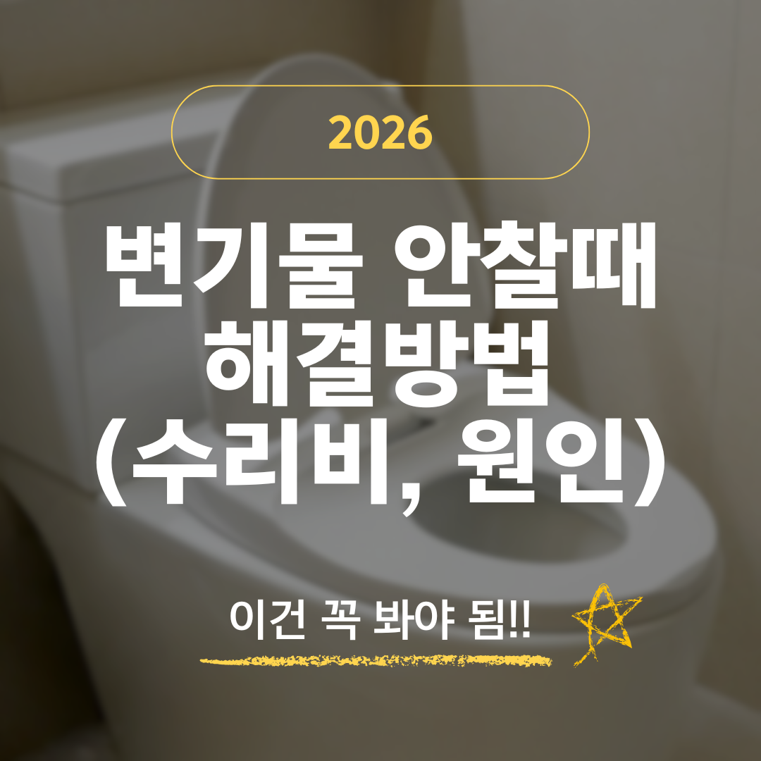 변기물이안차요 원인과 해결방법