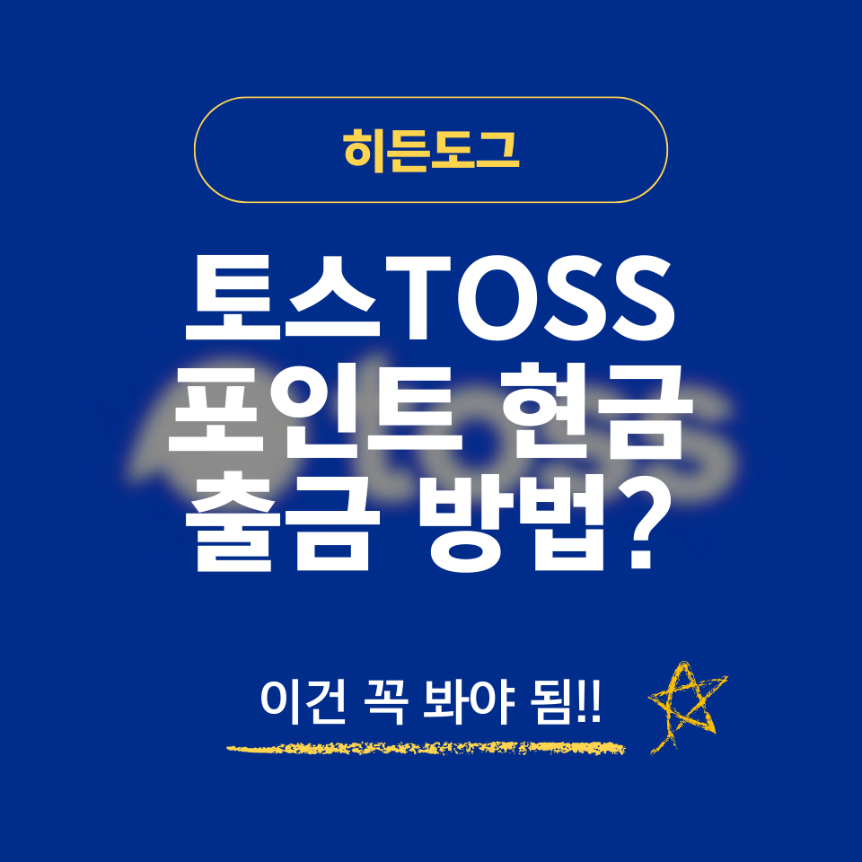토스 포인트 현금 출금 방법
