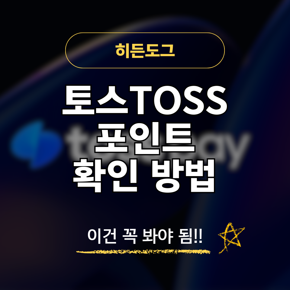 토스 포인트 확인 방법