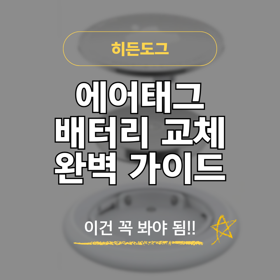 에어태그 배터리 교체 방법 및 수명 확인